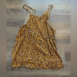 Old Navy Leopard Print Tank Top - Yellow and Black